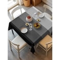 thumbnail image 6 of Black Grey Ombre Table Cloth, Modern Abstract Art Farmhouse Striped Waterproof Tablecloth for Square Tables, Reusable Washable Fabric Table Cover for Restaurant Kitchen Dining Tables 54"x54", 6 of 6