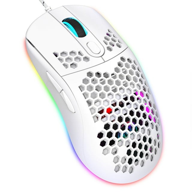 X600 RGB Lighting Mouse, 6 Programmable Buttons 8000 DPI Gaming Mouse, Ergonomic Design for Laptop Gamer