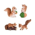 thumbnail image 3 of yuksok 4xRealistic Miniature Squirrel Figure 4Pack for Automobile Desk Decoration A, 3 of 9