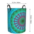 thumbnail image 4 of DouZhe Waterproof Collapsible Large Laundry Baskets, Geometric Spiral Mandela Prints Circular Hamper with Handles, 4 of 7