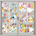 thumbnail image 2 of Decoración de ventana de Pascua, 9 calcomanías de ventana de Feliz Pascua, linda decoración festiva de huevo de conejito de Pascua, perfecta para suministros de fiesta (regalos), 2 of 5