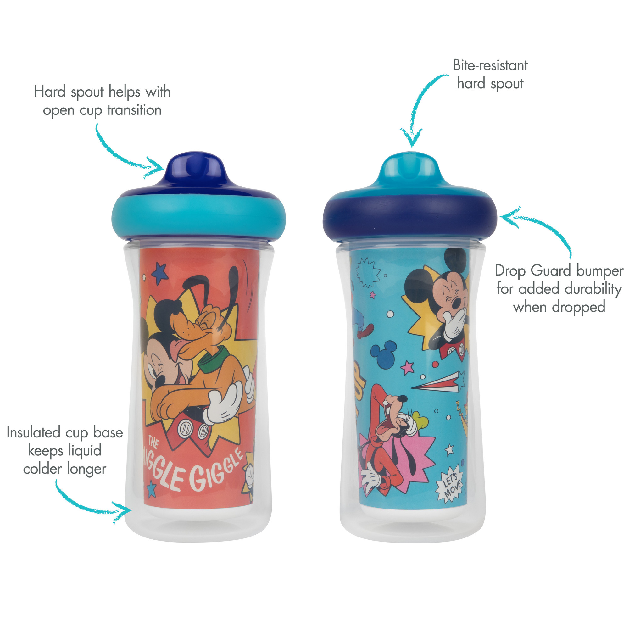 The First Years Disney Mickey Mouse Insulated Sippy Cup, 9 Oz – 2 Pack - image 3 of 6