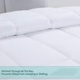 thumbnail image 3 of HOMBYS Oversized King Comforter 120x128 Lightweight Down Alternative Comforter for All Season,White Quilted Duvet Insert with 8 Corner Tabs Microfiber Comforter (White, Oversized King Plus 120"x128"), 3 of 7