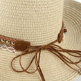thumbnail image 4 of Straw Cowboy Hat for Women Men Girls Roll up Wide Brim Western Cowgirl Summer Beach Sun Hats, 4 of 6
