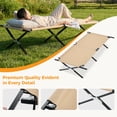 thumbnail image 4 of SHOUFTW Lightweight Folding Camping Cot, Extra Wide Portable Adult Camp Bed with Quick Setup for Travel, Guest, Hiking, Khaki, 4 of 9