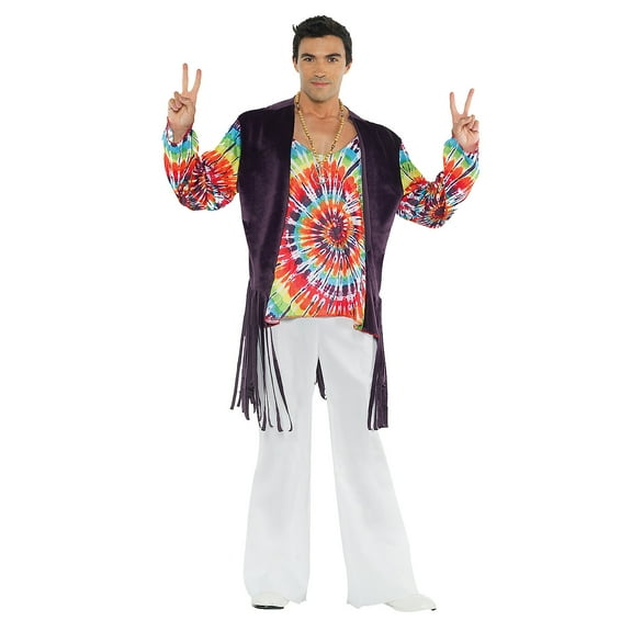 Morris Costumes UR29916 Adult 60s Men Tie Dye Costume - One Size