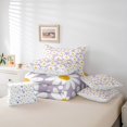 thumbnail image 5 of Feelyou Cartoon Flower Floral Bedding Comforter Set 7pcs for Kid, Rustic Groovy Daisy Queen Bedding Sets, Kawaii Cartoon Theme Reversible Queen Sheet Sets, Super Cozy Room Decor, 5 of 7