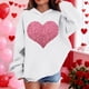 thumbnail image 4 of Sudadera con capucha y estampado de corazón de San Valentín, sudadera de manga larga para niños y niñas, chaqueta para niñas de talla mediana y grande., 4 of 7