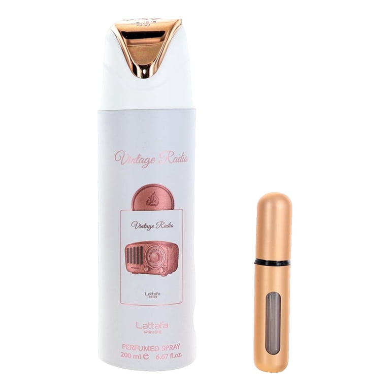 Lattafa Vintage Radio Unisex 3 Piece Gift Set, 3.4 oz Eau de