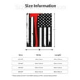 thumbnail image 5 of Disketp Firefighters USA Flag Cozy Flannel Fleece Throw Blanket: Has a velvety texture for All Seasons - Perfect for Women, Men, & Kids"80"x60", 5 of 6