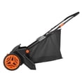 thumbnail image 3 of 21 Inch Hand Push Yard Debris Cleaner Dual Rotary Brushes Large Capacity Lawn Sweeper, 3 of 9