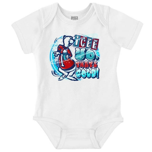 Airbrushed Icee Bear Yo That’s Cold Romper Boys or Girls Infant Baby Brisco Brands 12M