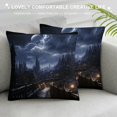 thumbnail image 3 of Sheronv City Lights Graphic Decorative Throw Pillow Cover for Home Couch Living Room Bed Sofa - 1PC 20x20in, 3 of 5