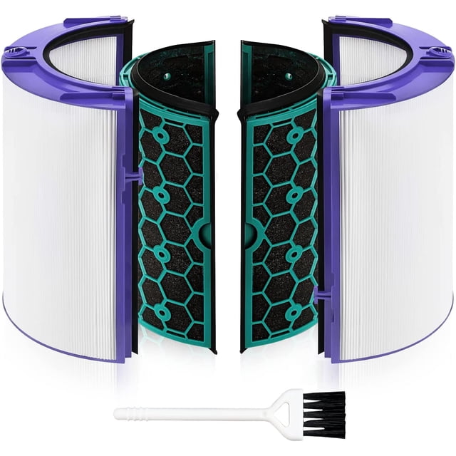Air Purifier Filter Replacement for Dyson Pure Cool Purifying Fan TP04 HP04 DP04, 2-in-1 360° Combi True HEPA and Activated Carbon Filter