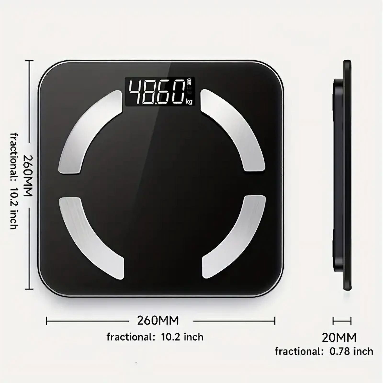Body Fat Scale Weight Scale High Precision Electronic Weight Scale HD Display 400 Lbs Multiple Health Data Analysis BMI Fat Muscle Moisture Mobile APP Connection