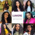 thumbnail image 7 of Lumiere Brazilian Loose Deep Lace Front Human Hair Wigs 13×4 Lace Front Wig Cap 180% Natural Black 16", 7 of 7