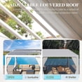 thumbnail image 2 of MELLCOM Louvered Pergola 12x24, Aluminum Pergola with Adjustable Louvered Roof, Outdoor Pergola with Waterproof Curtains and Nets, White, 2 of 4