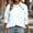 White, variant on Warm Winter Women Solid Cowl Neck Button Sweatshirt Long Sleeve Loose Fit Soft Casual Pullover White