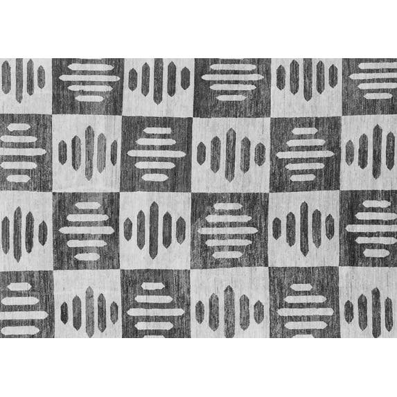 Ahgly Company Indoor Rectangle Oriental Gray Modern Area Rugs, 8' x 10'