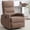 Brown, variant on 360° Swivel Rocker Recliner Chair for Small Spaces, Manual Recliner with Side Pockets for Petite Adults, Small Rocker Recliner for Living Room, Bedroom - Walden Blue