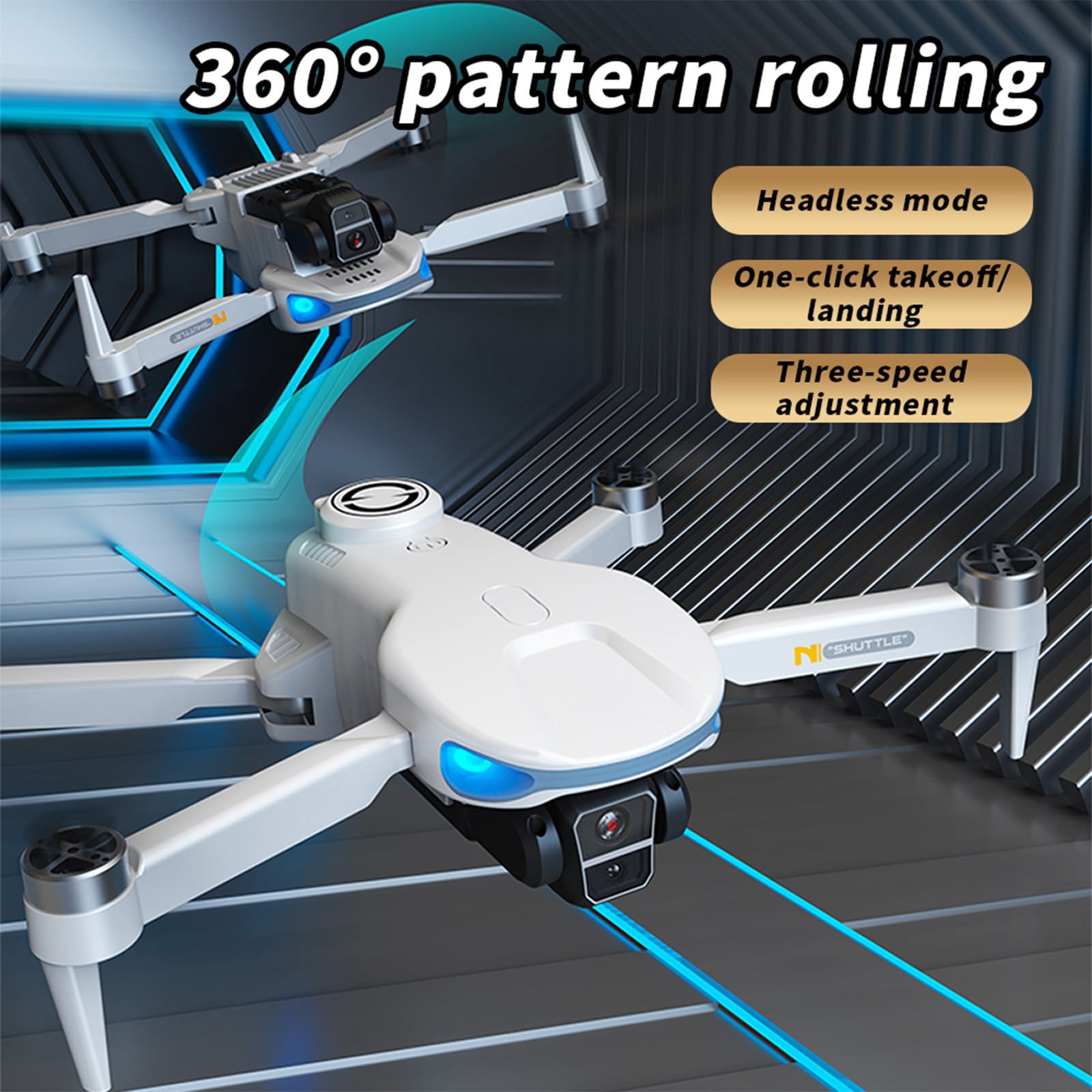 RC Drone with 1080P Camera, 4.3-Inch Screen Remote Control, Brushless Motor for Stable Flight, 22-Minute Long Flight Time with Obstacle Avoidance for Beginners