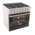 thumbnail image 6 of 36 in. 5.2 cu. ft Dual Fuel Range for Propane Gas Sealed Burners in Black., 6 of 11