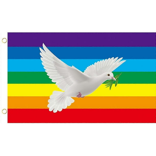 Peace The World Peace Flag, Dove Of Peace Banner Flag 150 X 90 Cm, Peace Flag Peace Sign Symbol Flag Against The War For Patio Lawn Outdoor Dcor-2025