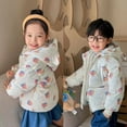 thumbnail image 4 of Godderr Toddler Kids down Outwear，9M-7Y Baby Winter Jacket down Cotton Windproof Warm Winter Coats with Printed Snowsuit Jacket, 4 of 6