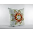 thumbnail image 2 of Amrita Sen Cosmic Mandala 18" Suede Double Sided Zippered Pillow in Orange/Green, 2 of 5