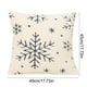 thumbnail image 3 of Funda de cojín navideña de terciopelo con copos de nieve | Cojín decorativo navideño de 45 x 45 cm para sofá y cama | Tejido jacquard nórdico rojo, verde y gris para decoración del hogar, 3 of 6