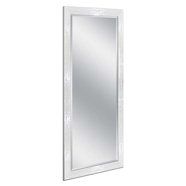 29.5 x 63.5 in. Polystyrene Frame Leaner Mirror White & Chrome