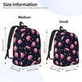 thumbnail image 2 of Disketp Cartoon Donut Planets Mochila de Lona Estampada, Mochila Escolar de Viaje Ligera para Estudiantes y Portátil-Small, 2 of 5