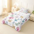 thumbnail image 2 of Feelyou Watercolor Kawaii Dino Egg Twin Comforter Sets for Kids Girls Boys, Wildlife Bedding Set, Polkadot Reversible, 2-Piece, 2 of 6