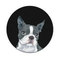 thumbnail image 2 of WIRESTER 7.88 in Round Mouse Pad with Non-Slip Rubber Base for Computers, Laptop, Office & Home - Boston Terrier Blue and White Dog, 2 of 5