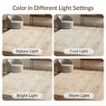 thumbnail image 7 of ODIKA 8'x10' Washable Area Rug Beige Dining Vintage Scroll Border Distressed Neutral Cream Textured for Living Room, Under Sectional, Family , Durable, Non-Slip, 7 of 7