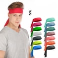 thumbnail image 2 of Banda de tenis Banda para el cabello Banda para el cabello para deportes al aire libre en la calle Banda para el cabello para hombres y mujeres Hijab Pirate Sweat Guide Diadema Diadema absorbente de, 2 of 5