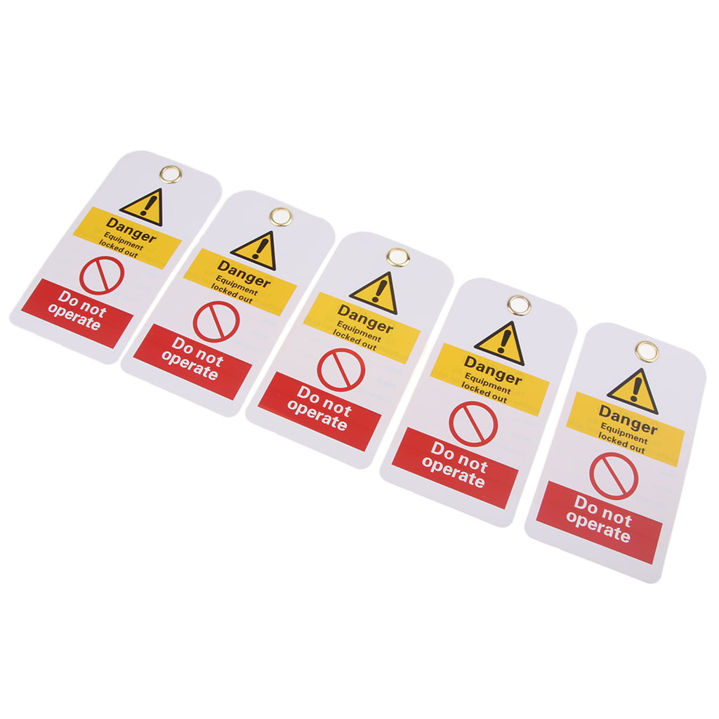 5PCS Security Lockout Tagout Tag Safety DO-NOT-OPERATE Remark Card Label A 