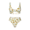 thumbnail image 4 of Rocae Leopard Print for Bikini Set for Women Two Piece Sexy High Swimsuits Split Crossover Bikini, 4 of 9