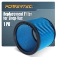 thumbnail image 1 of Filtros de cartucho POWERTEC 90304 tipo U para Shop-Vac de más de 5 galones, 1 of 7