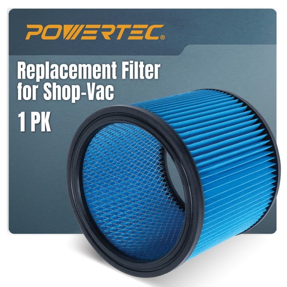 Filtros de cartucho POWERTEC 90304 tipo U para Shop-Vac de más de 5 galones