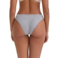 thumbnail image 2 of DARING DIVA Women's Lace Ribbed Low Waisted Butt Lifting Underwear S Gray, 2 of 6