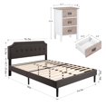 thumbnail image 5 of VECELO 3-Piece Bedroom Sets Upholstered Platform Bed Frame and 2 Nightstand, 5 of 5