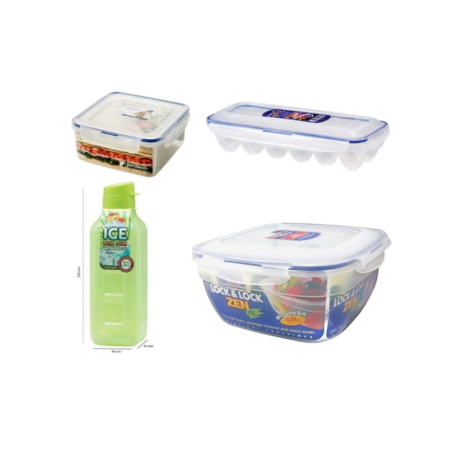 Set de contenedores Multiusos y botella Lock & Lock HPL015