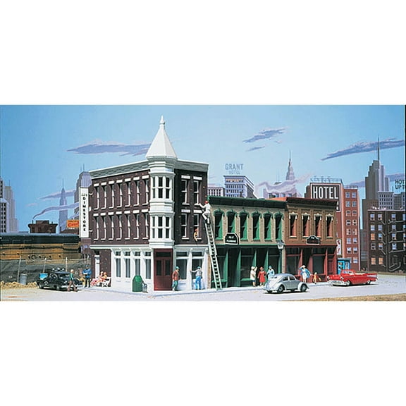 Walthers Cornerstone N Scale Building/Structure Kit Merchant's Row II Downtown