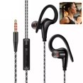 thumbnail image 3 of Sports In Ear Wired Headphones Mic Remote Over Ear Hook 1.2m Long, 3 of 8