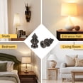 thumbnail image 7 of Uxcell 2Pcs 1.5" Tall Lamp Finials, 1/4-27 Thread Lamp Cap Knob Decoration Screw Cap Nuts with Cleaning Cloth for Table Floor Lighting Fixtures Shade Holder Retro Decorative, Bronze, 7 of 7