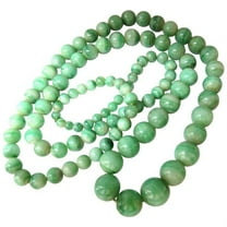 290ct GIA Certified 10.20mm NATURAL GREEN JADE BEAD NECKLACE