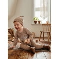 thumbnail image 5 of BemeyourBBs Newborn Baby Boy Little Brother Outfit Rib Knit Romper Letter Embroidered Long Sleeve Infant Spring Fall Winter Clothes Bodysuits Jumpsuits with Hat, 5 of 9
