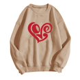 thumbnail image 2 of Xixinqiwan Love Shirts for Women,Womens Heart Print Crewneck Graphic Shirt Lightweight Comfortable Sweatshirt Long Sleeve Pullover, 2 of 4