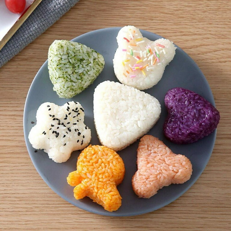SJENERT Sushi Making Mold, Hand-held Rice Ball Maker, Laver Rice Ball DIY  Mold, Sushi Roll Hand Shake Mold, Rice Balls Cooking Tool, Kitchen Supplies  